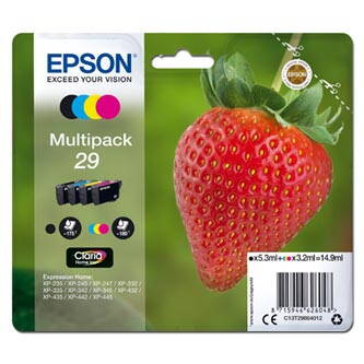 Epson originální ink C13T29864012, T29, CMYK, 5,3/3x3,2ml, Epson Expression Home XP-235,XP-332,XP-335,XP-432,XP-435