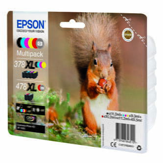 Epson originální ink C13T379D4010, 378XL+478XL, CMYK, 1x10.2ml, 2x11.2ml, 3x9.3ml, Epson