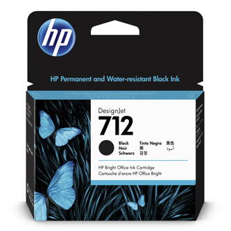 HP originální ink 3ED71A, HP 712, black, 80ml, HP DesignJet Studio, T210, T230, T250, T630, T650