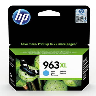 HP originální ink 3JA27AE#301, HP 963XL, cyan, blistr, 1600str., 22.92ml, high capacity, HP Officejet Pro 9012, 9014, 9015, 9016,