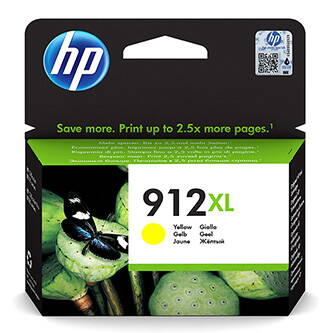 HP originální ink 3YL83AE#301, HP 912XL, yellow, blistr, 825str., high capacity, HP Officejet 8012, 8013, 8014, 8015 OJ Pro 8020
