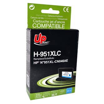 UPrint kompatibilní ink CN046AE, s CN046AE, HP 951XL, cyan, 1500str., 25ml, H-951XL-C, pro HP Officejet Pro 8100 ePrinter