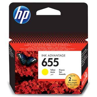HP originální ink CZ112AE, HP 655, yellow, 600str., HP Deskjet Ink Advantage 3525, 5525, 6525, 4615 e-AiO