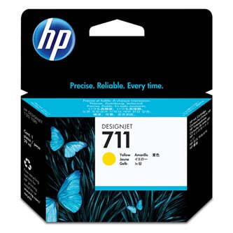 HP originální ink CZ132A, HP 711, yellow, 29ml, HP DesignJet T120, T520