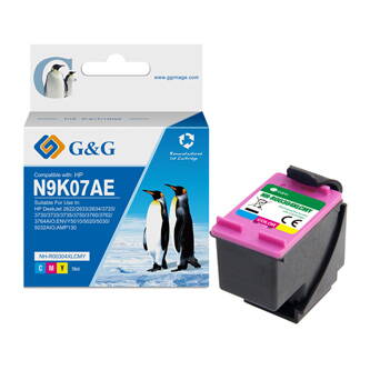 G&G kompatibilní ink s N9K07AE, CMY, 18ml, ml NH-RC304XLCMY, pro HP DeskJet 3720, 3730, 3732, 3752, 3758, 3755,  3758