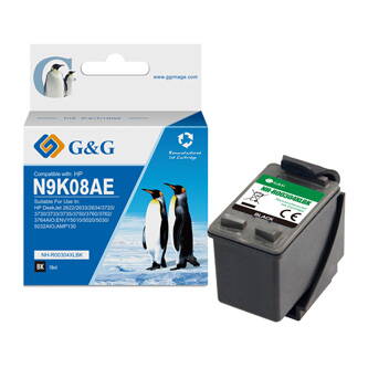 G&G kompatibilní ink s N9K08AE, black, 18ml, ml NH-RC304XLBK-T, pro HP DeskJet 3720, 3730, 3732, 3752, 3758, 3755,  3758