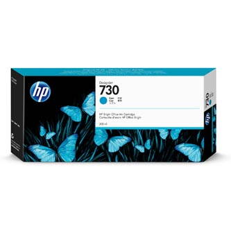 HP originální ink P2V68A, HP 730, cyan, 300ml, HP HP DesignJet T1700 44 printer series, T1700dr 44