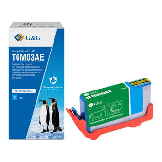 G&G kompatibilní ink s T6M03AE, cyan, 825str., NH-R00903XLC, pro HP Officejet Pro 6960/6961/6963/6964/6965/6966/6968