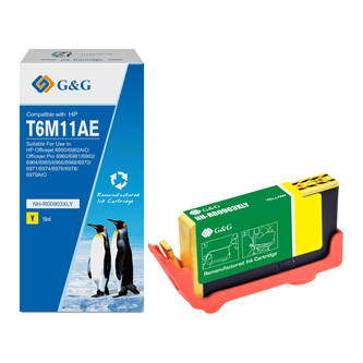 G&G kompatibilní ink s T6M11AE, yellow, 825str., NH-R00903XLY, pro HP Officejet Pro 6960/6961/6963/6964/6965/6966/6968