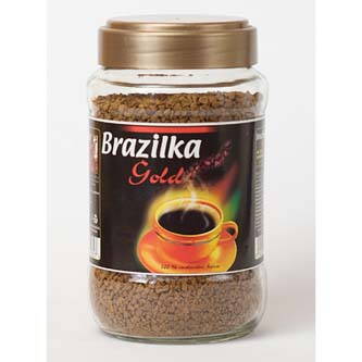 Káva instantní, Brazilka Gold, 200g, sklo, standard