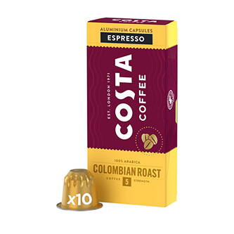 Kávové kapsle Nespresso espresso, Colombia 100% Arabica Espresso, 10 kapslí, krabička