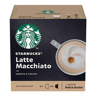 Kávové kapsle Starbucks latte macchiato, 3x12 kapslí, velkoobchodní balení karton