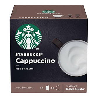Kávové kapsle Starbucks cappuccino, 3x12 kapslí, velkoobchodní balení karton