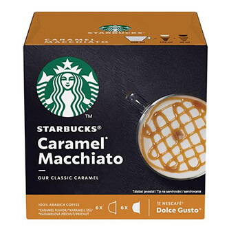 Kávové kapsle Starbucks caramel macchiatto, 3x12 kapslí, velkoobchodní balení karton