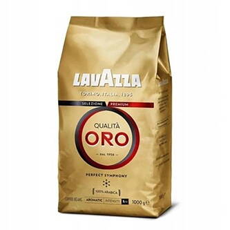 Káva zrnková, Lavazza, Qualitá Oro, 1kg, sáček, 100% Arabica