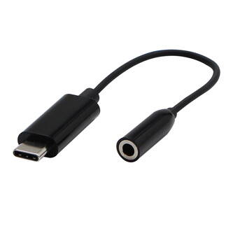 USB/Audio převodník, USB C samec - Jack (3.5mm) samice, stereo, černá, Logo blistr