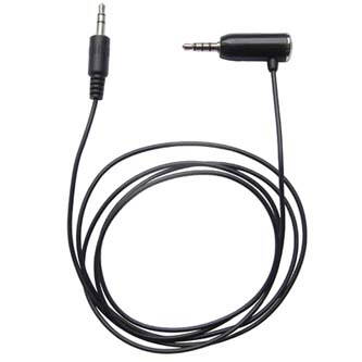 Audio Hands free kabel, Jack (3,5mm) M (4-polový)-Jack (3,5mm) M, 1.2, stereo, černý, pro iPhone,iPad
