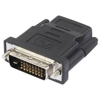 Video Redukce, DVI (24+1) M-HDMI F, 0, černá, Logo