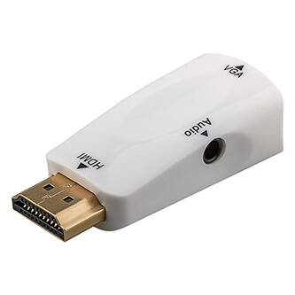 Video převodník, HDMI samec - VGA (D-Sub) samice, bílý