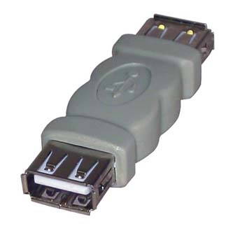 USB (2.0) Spojka, USB A (2.0) F-USB A (2.0) F, 0, šedá