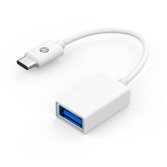 USB redukce, (3.0), USB C samec - USB A samice, bílá, Hewlett-Packard DHC-TC105