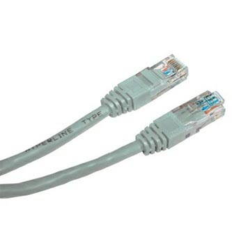 Cat.5e, RJ45 M-1m, nestíněný, CCA, šedý, economy