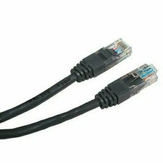 UTP patchcord, Cat.5e, RJ45 M-0.5m, nestíněný, černý, economy