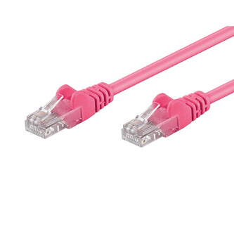 Cat.5, RJ45 M-0.5m, nestíněný, růžový