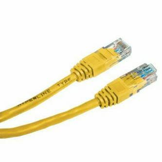 UTP patchcord, Cat.5e, RJ45 M-0.5m, nestíněný, žlutý, economy