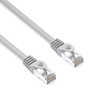 S/FTP patchcord, Cat.6a, RJ45 M-1m, dvojitě stíněný, LSOH, šedý, 10 Gb/s, economy