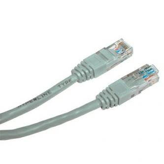 UTP patchcord, Cat.5e, RJ45 M-2m, nestíněný, křížený, šedý, k propojení 2 PC, economy