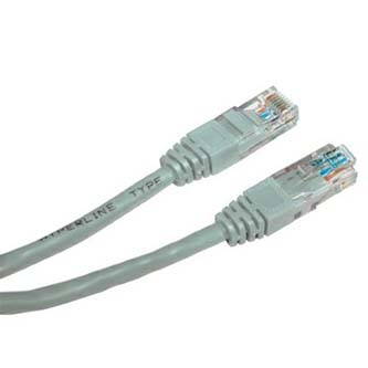 UTP patchcord, Cat.5e, RJ45 M-0.25m, nestíněný, šedý, economy