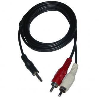 Kabel Jack (3,5mm) M- Cinch 2x M, 3m, černá