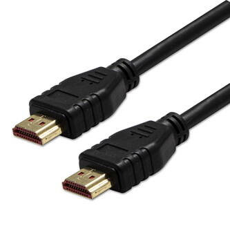 Video kabel HDMI samec - HDMI samec, HDMI 2.1 - Ultra High Speed, 1m, pozlacené konektory, černý, Logo blistr, 8K@60Hz, 48Gb/s