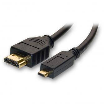 Kabel HDMI M- HDMI (micro) M, High Speed, 2m, zlacené konektory, černá