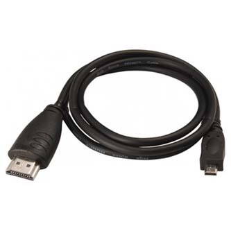 Kabel HDMI M- HDMI (micro) M, HDMI HIGH SPEED with ETHERNET, 2m, černá