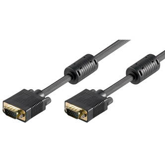 Video kabel SVGA (D-sub) samec - SVGA (D-sub) samec, 3m, pozlacené konektory, stíněný, černý, Logo blistr