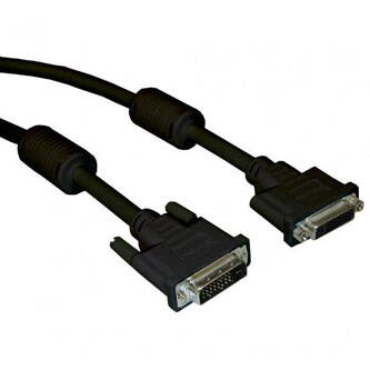 Kabel DVI (24+1) M- DVI (24+5) F, Dual link, 3m, černá, Logo