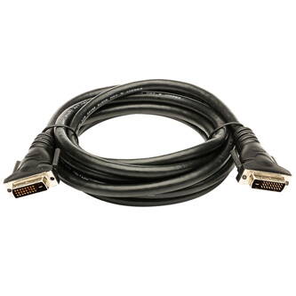 Kabel DVI (24+1) M- DVI (24+1) M, DVI-D (dual link), 3m, stíněný, černá, Logo, blistr