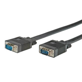Kabel VGA (D-sub) M- VGA (D-sub) M, 15m, stíněný, černá