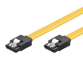 Kabel k hardisku datový SATA, SATA M- SATA M, 0.5m, žlutý, Logo, blistr, 6 Gb/s