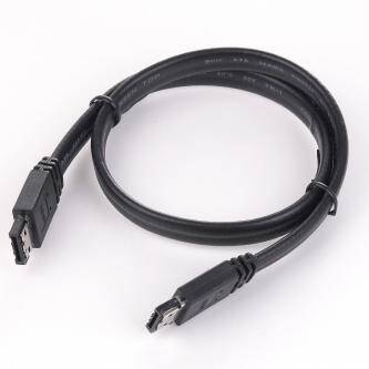 Kabel k hardisku datový eSATA, eSATA M- eSATA M, 0.5m, černý, 6 Gb/s