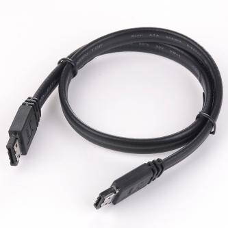 Kabel k hardisku datový eSATA, eSATA M- eSATA M, 1m, černý, 6 Gb/s