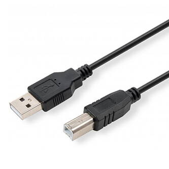 Kabel USB (2.0), USB A M- USB B M, 1.8m, černý, Logo