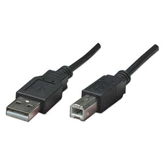 Kabel USB (2.0), USB A M- USB B M, 3m, černý