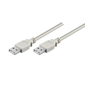 USB kabel (2.0), USB A samec - USB A samec, 1.8m, šedý, High Speed, DOPRODEJ