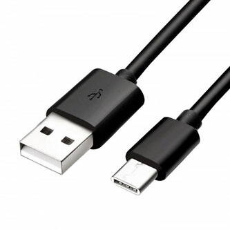 Kabel USB (2.0), USB A M- USB C M, 1m, černý