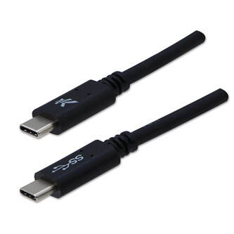 Kabel USB (3.2 gen 1), USB C M- USB C M, 1m, 5 Gb/s, 5V/3A, černý