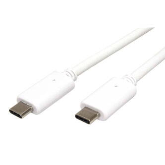 Kabel USB (3.1), USB C M- USB C M, 1m, bílý, plastic bag, USB Power Delivery
