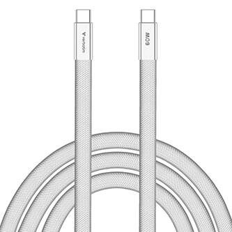 Verbatim USB-C kabel SoftTouch USB C samec - USB C samec, 60W, 1.2m, Bílá, box, 30274